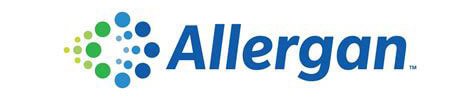 allergan logo - yellow, green, and two blues