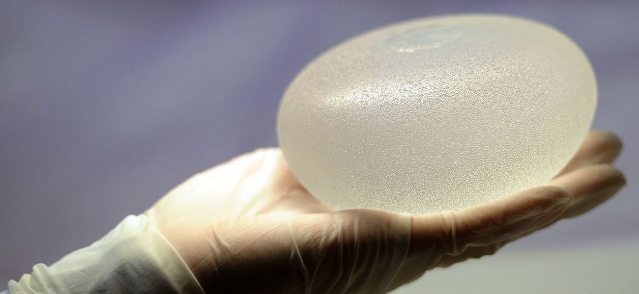 biocell breast implant in hand