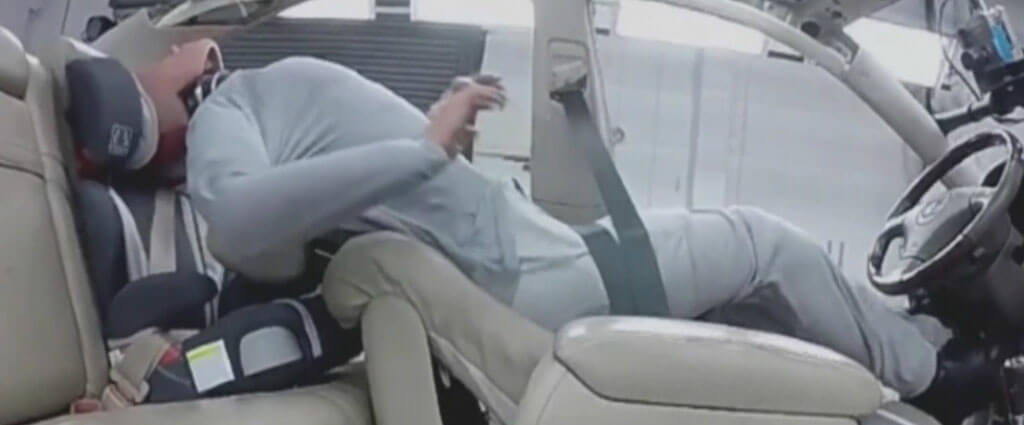 Seatback failure with dummy