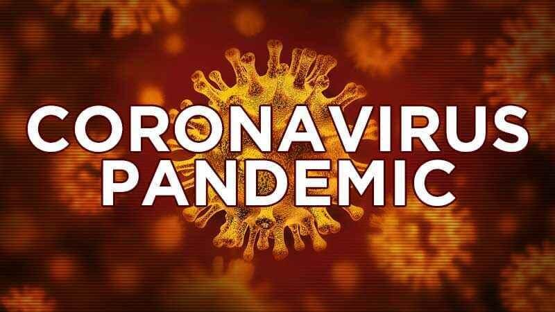 Sign that says 'coronavirus pandemic'