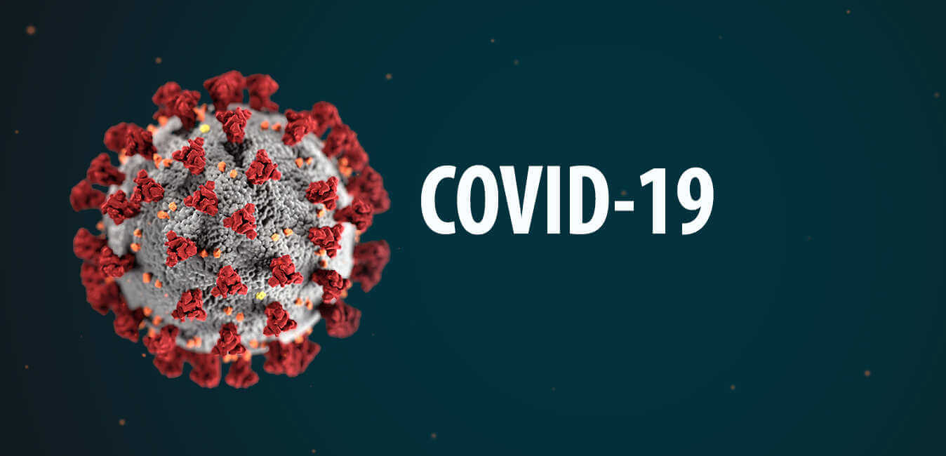 covid 19 next to virus image