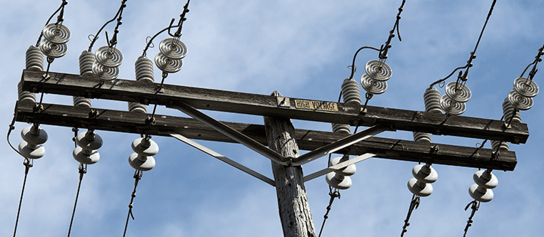 Powerline Against Blue Sky in Texas | Power Outage in TX