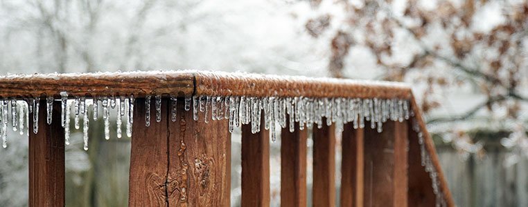 icicles falling from staircase