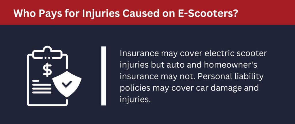Insurance may cover e-scooter injuries.