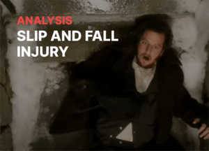 Slip and fall injury on icy stairs