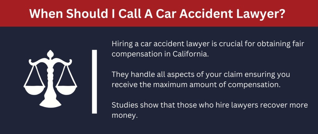 Hiring a lawyer is crucial for obtaining fair compensation in a car accident.