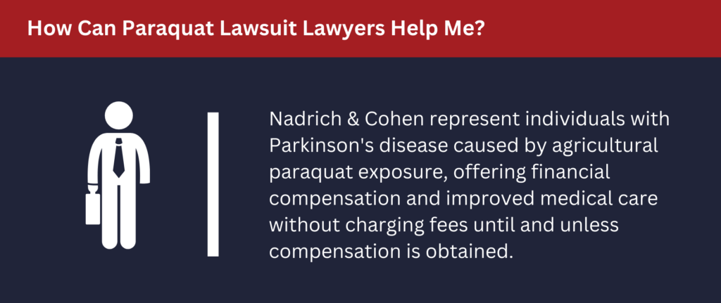 Nadrich Accident Injury Lawyers represent individuals with Parkinson's disease caused by agricultural paraquat exposure, offering financial compensation and improved medical care.