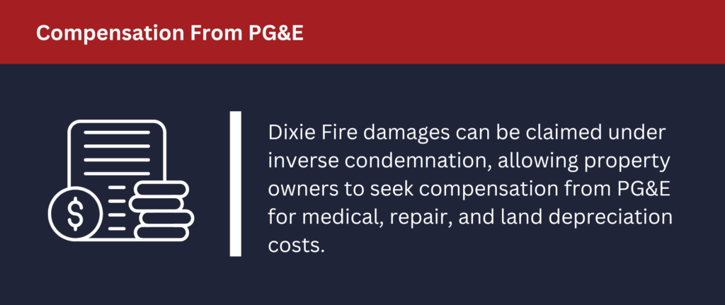 Dixie Fire damages can be claimed under inverse condemnation.