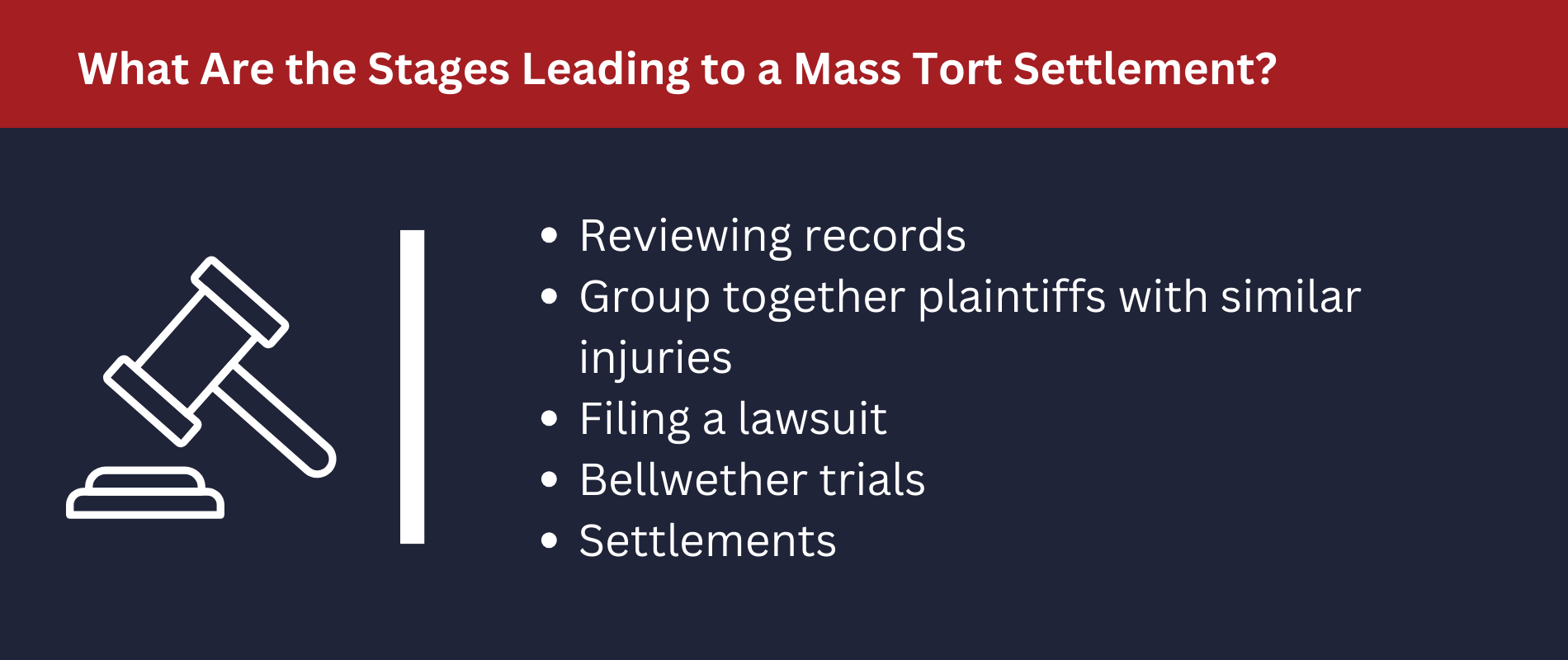 What Are the Stages Leading to a Mass Tort Settlement