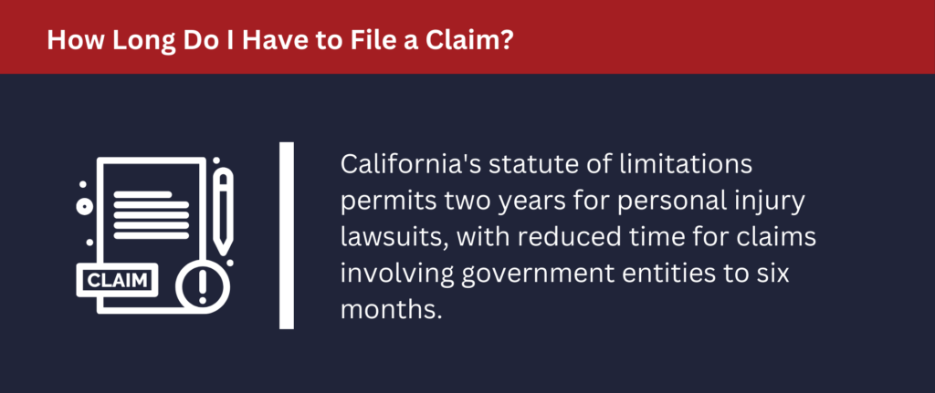 California's statute of limitations permits two years for personal injury lawsuits.