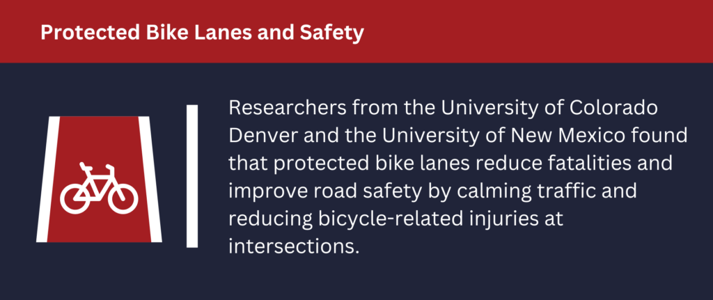 Protected bike lanes reduce fatalities and improve road safety.