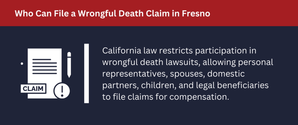 California law restricts participation in wrongful death lawsuits.