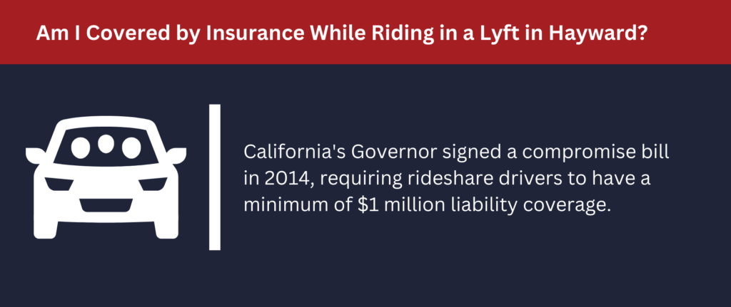 You are covered by insurance while riding in a Lyft.