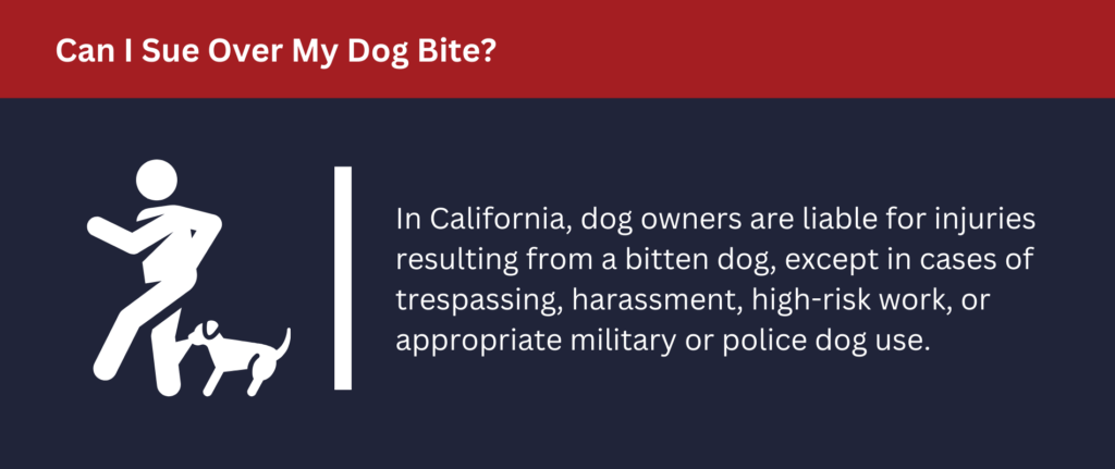 Dog owners are usually liable for dog bites in California.