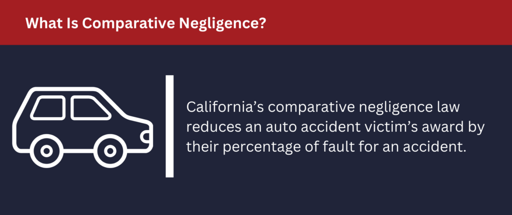 Comparative negligence reduces accident victims' awards by their percentage of fault.