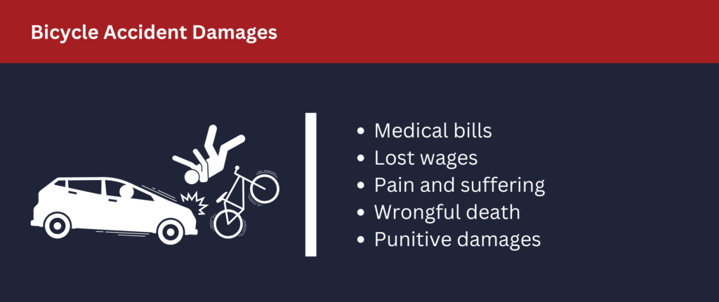 Many damages are available after bike accidents.