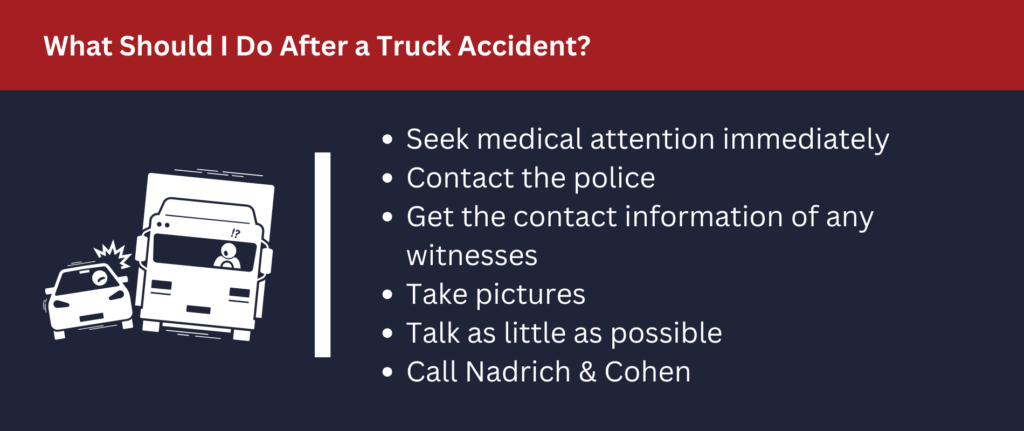 There are many steps to take after a truck accident.