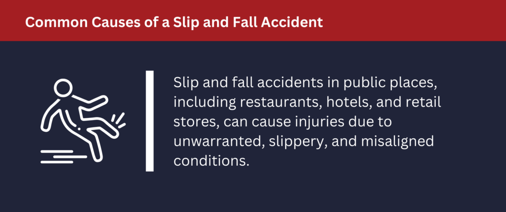 There are many causes of slip and fall accidents.