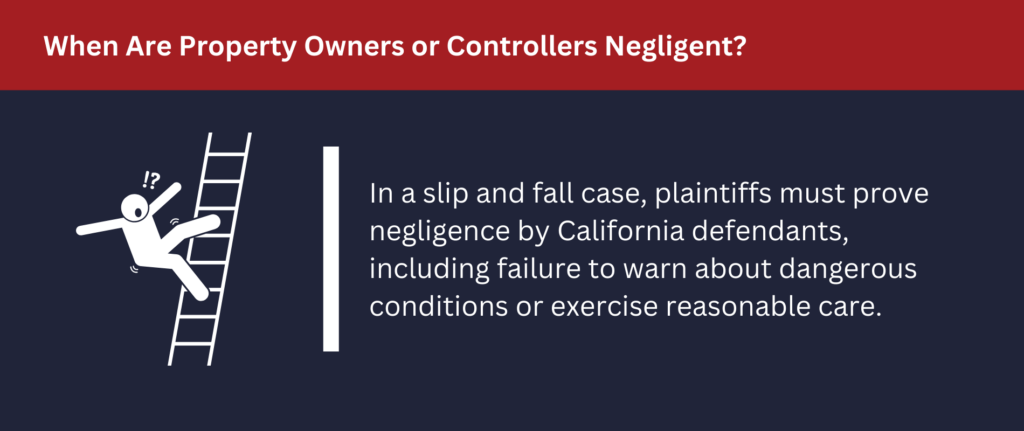 Property owners are negligent when they allow dangerous conditions to injure others.