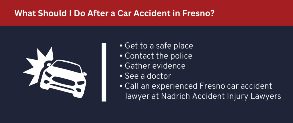 After a car accident, get to safety, exchange contact info and document your accident.