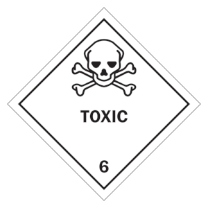 A toxic symbol with a skull and crossbones.