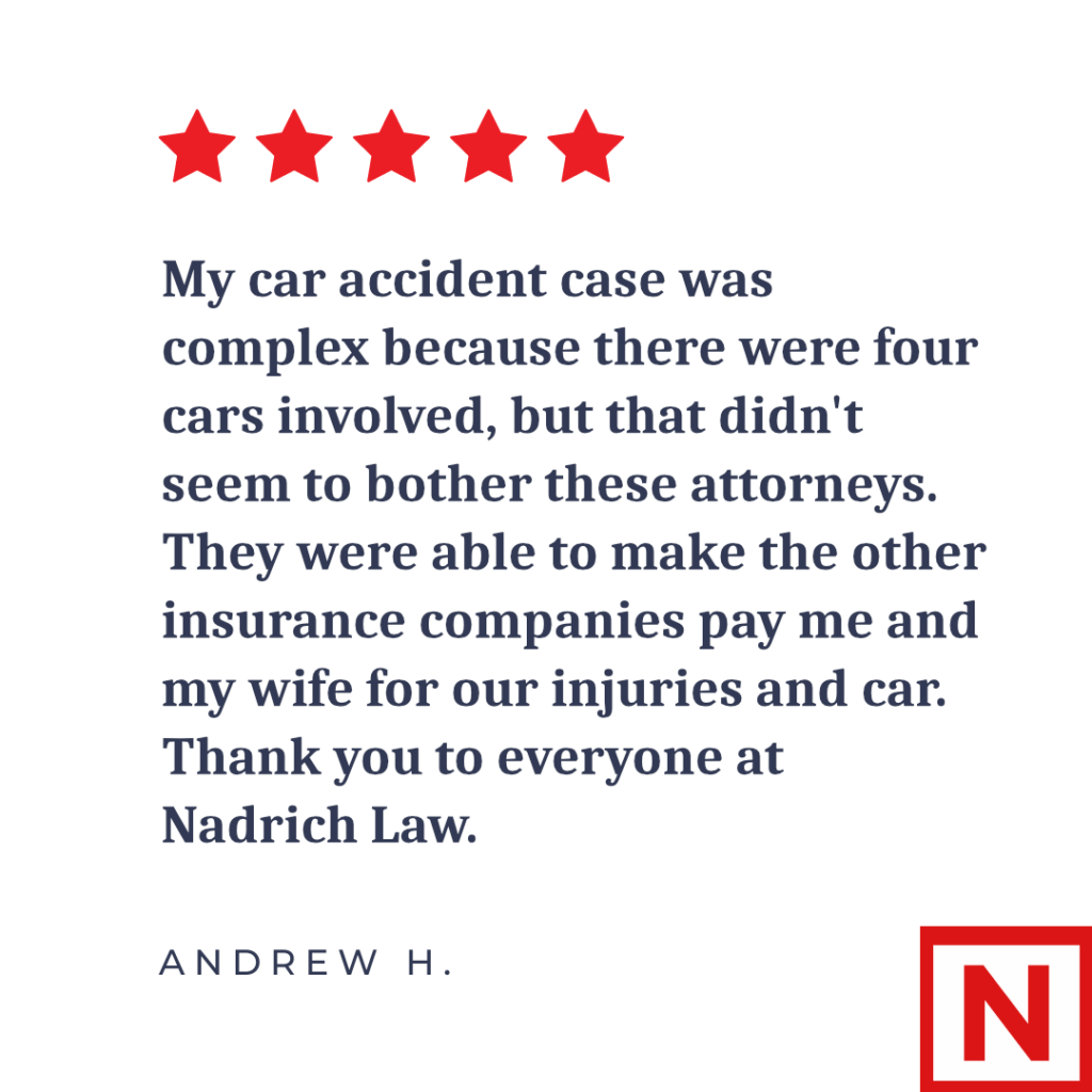 Andrew's review of Nadrich Accident Injury Lawyers.